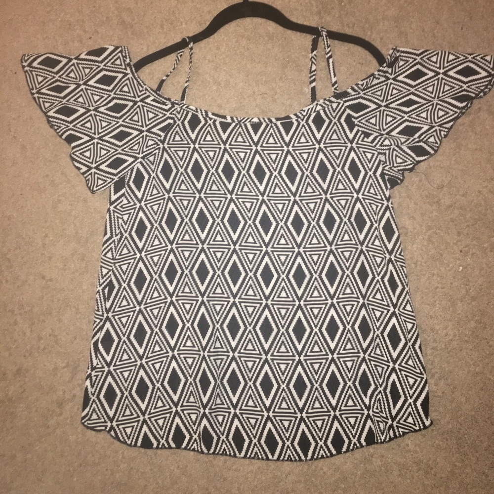 Black and white too with exposed shoulders